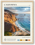 HesenDot Natural OAK Wood Coastal California Refers Framed Wall Art,12x16in Natural Seascape Canvas Wall Print,Classic Urban Landmark Wall Decor for Living Room,Bedroom,Office Gallery Gifts Set of 1-Ruum Studio Home