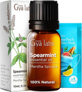 Gya Labs Spearmint Essential Oil for Diffuser & Skin - 0.34 Fl Oz - 100% Pure Natural Spearmint Oil for Facial, Hair, Massage, Aromatherapy & Candle Making Scent-Ruum Studio Home