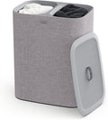 Joseph Joseph Tota 90 liter/23.8 gallon Laundry Hamper Separation Basket with lid, 2 Removable Washing Bags with Handles - Gray-Ruum Studio Home