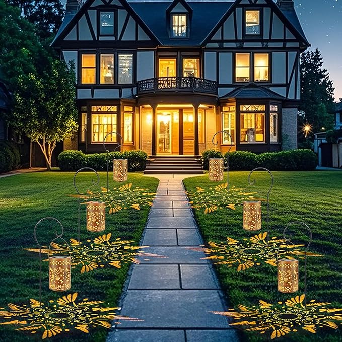 Solar Lanterns Outdoor Waterproof Hummingbird Garden Decor Birthday Gifts for Women Mom Grandma Hanging Solar Lights Metal Decoration for Yard, Patio, Backyard, Porch, Garden, 2 Pack-Ruum Studio Home