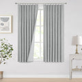 Vision Home Silver Gray Pinch Pleated Full Blackout Curtains Room Darkening Window Curtains 72 inch for Living Room Bedroom Thermal Insulated Pinch Pleat Drapes with Hooks Back Tab 2 Panel 40" Wx72 L-Ruum Studio Home