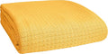 BELIZZI HOME 100% Cotton Bed Blanket, Breathable Bed Blanket King Size, Cotton Thermal Blankets King, Perfect for Layering Any Bed for All Season, Mustard Yellow-Ruum Studio Home