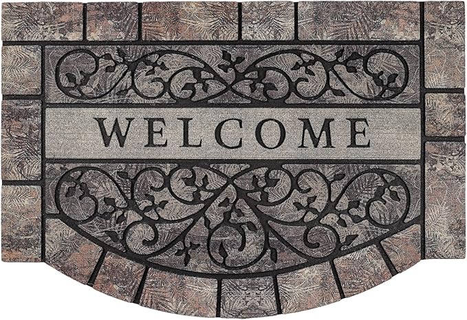 Thick Welcome Mats Outdoor, 24 * 36" Large Front Door Mat Entrance, Durable Welcome Mat for Front Door, Heavy Duty No Slip Rubber Outdoor Mats for Home Entrance-Ruum Studio Home