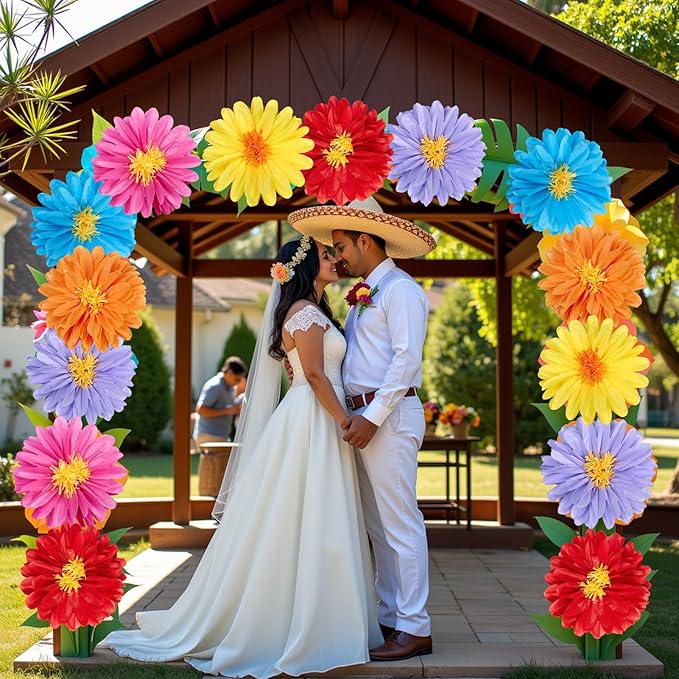Homarkable 6 Pcs Large Tissue Paper Flowers, 20 Inch Handcrafted Giant Paper Flowers for Mexican Party Summer Wedding Birthday Backdrop Baby Shower Nursery Craft Outdoor Wall Decor-Ruum Studio Home