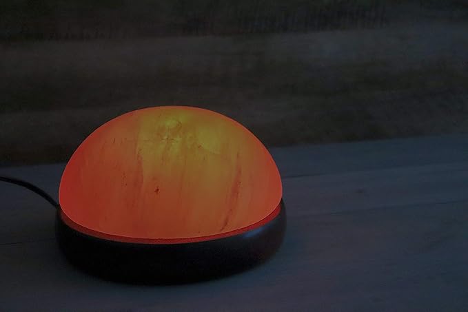 Himalayan Secrets® Salt Dome Lamp | for Warming Up Hands and Feet (9" Diameter)-Ruum Studio Home