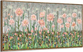 amatop Framed Large Floral Wall Art Modern Botanical Canvas Print Flower Field Wall Decor Abstract Landscape Picture Blooming Flower Forest Pink Green Artwork for Living Room Bedroom Office 48x24 in-Ruum Studio Home