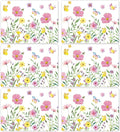 Spring Floral Butterfly Placemats Set of 6 Flower Summer Plastic Table Mats Wildflower Place Mats Washable Vinyl Rustic Holiday Table Decoration for Indoor Outdoor Party Kitchen Dining-Ruum Studio Home