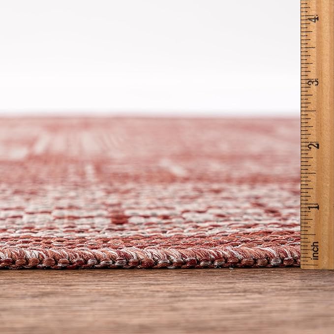 Keen Home Design Terrace Outdoor Area Rug - 6x9 Washable Indoor/Outdoor Rug for Patio, Kitchen, Balcony, Beach, Garden, Deck and Porch, Size: 6'x8'10"-Ruum Studio Home