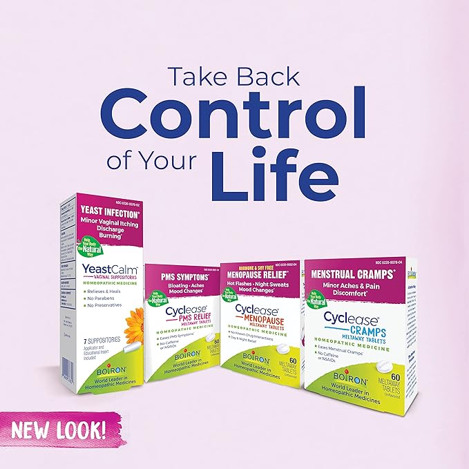 Boiron Cyclease Cramps Tablets for Relief from Menstrual Cramps, Aches, Pain, and Discomfort - 60 Count-Ruum Studio Home