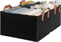GRANNY SAYS Storage Baskets for Shelves, Closet Organizer Bins, Clothes Storage Bins with Metal Frame, Large Baskets for Organizing and Storage, Collapsible, Black, 2-Pack-Ruum Studio Home
