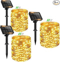 3 Pack Solar Fairy Lights for Outside Waterproof, Total 147FT 450 LED Solar String Lights Outdoor 8 Modes Solar Twinkle Lights for Garden Yard Christmas Tree Wedding Party Decor, Warm White-Ruum Studio Home