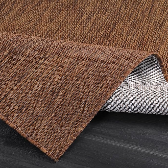 CAMILSON Outdoor Rug 5x7 Modern Area Rugs for Indoor and Outdoor Patios and Porches - Waterproof, Washable, Non-Shedding, Easy-to-Clean Outside Carpet (5 x 7, Solid - Gold)-Ruum Studio Home