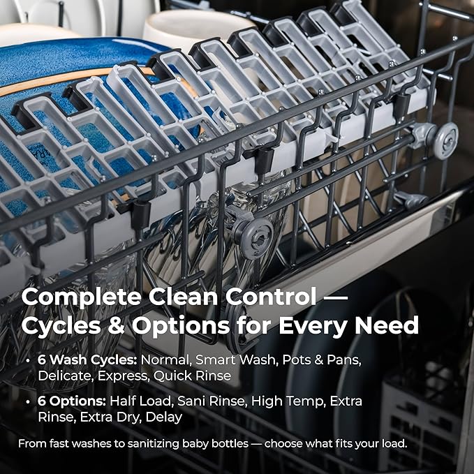 Kenmore 24" Built-in Stainless Steel Tub Dishwasher SmartWash, UltraWash, SmartDry Plus, MoreSpace Adjustable Rack, Energy Star Certified, Fingerprint Resistant-Ruum Studio Home
