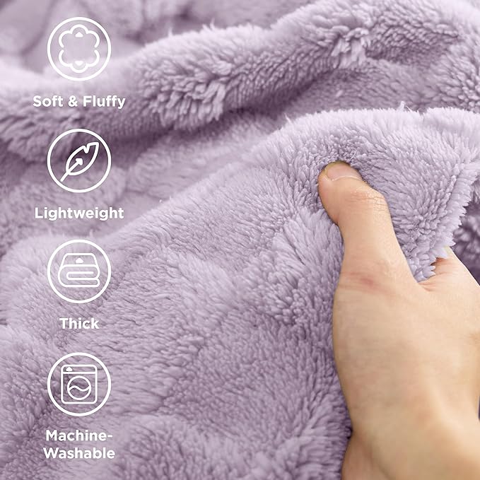 Bedsure GentleSoft King Size Blanket for Bed - Super Soft Cozy Blankets for Women Men Girls, Large Fuzzy Fleece Throw for Bedroom Decor, Lavender Fog,108x90 Inches-Ruum Studio Home