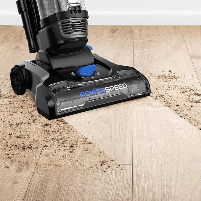 Eureka PowerSpeed Lightweight Upright Vacuum Cleaner for Carpet and Hard Floor, Powerful Bagless Upright Vacuum Cleaner for Home Pets, NEU181A, Blue-Ruum Studio Home