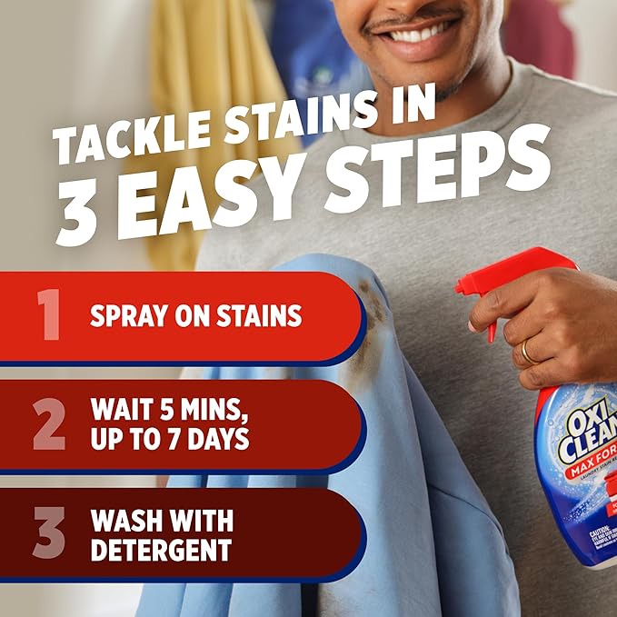 OxiClean Max Force Laundry Stain Remover Spray, 12 Fl. Oz, 3-Pack-Ruum Studio Home