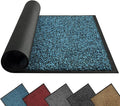 Mibao Front Door Mat, Dirt Trapper Welcome Mat for Outdoor Indoor, Non-Slip Waterproof Doormat, Durable Machine Washable Low Profile Entry Rug for Back Door Outside Patio Porch, 48" x 36", Blue-Ruum Studio Home