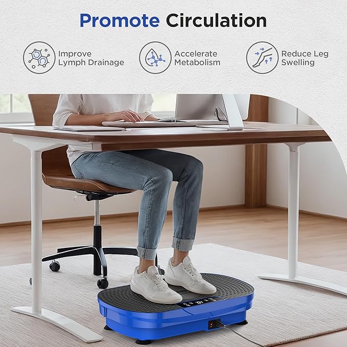 FEIERDUN Vibration Plate Exercise Machine, Vibration Plate for Lymphatic Drainage, Power Plate Vibration Platform for Weight Loss, Toning & Wellness-Ruum Studio Home