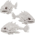 DR.DUDU 3 Pack Skeleton Fish Halloween Decor, Animals Skeleton Decorations Plastic Skull Fish Bones Figure Decor for Outdoor Indoor Bedroom Tank Party Props-Ruum Studio Home