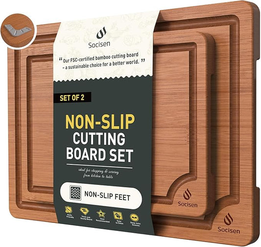 Bamboo Cutting Board Set Non Slip Feet Over Sink Day Gifts Best Mama Mommy Bonus Busy Mom Ever Christmas Xmas Birthday Law Step Stepmom Stepmother Who Have Everything Good Unique Useful Present-Ruum Studio Home