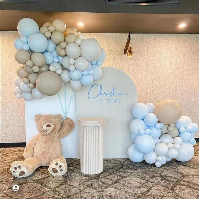 130pcs Light Blue Balloons Different Sizes 18" 12" 10" 5" Baby Blue Balloons for Boys Girls Birthday Baby Shower Gender Reveal Wedding Children's Day Decorations-Ruum Studio Home