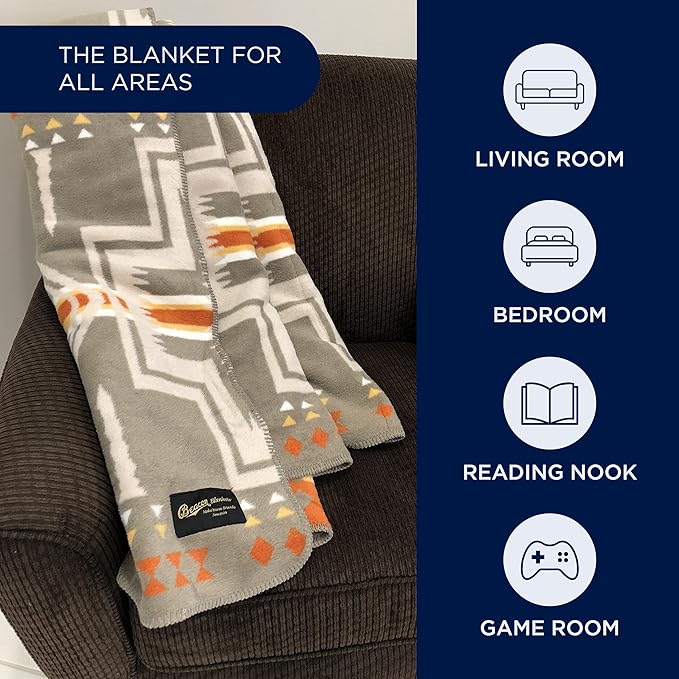 Beacon Blankets Southwestern Agawam Design Throw - 90" x 90" Blanket Only - Premium Plush Blanket Can be Used for Queen or King Size Bed-Ruum Studio Home