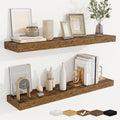 fuqing Floating Shelves for Wall, Bathroom Shelf Wall Mounted for Storage, Shelves with Invisible Bracket for Bedroom, Kitchen, Living Room, Farmhouse Small Book Shelf, 36 Inch Set of 2, Rustic Brown-Ruum Studio Home