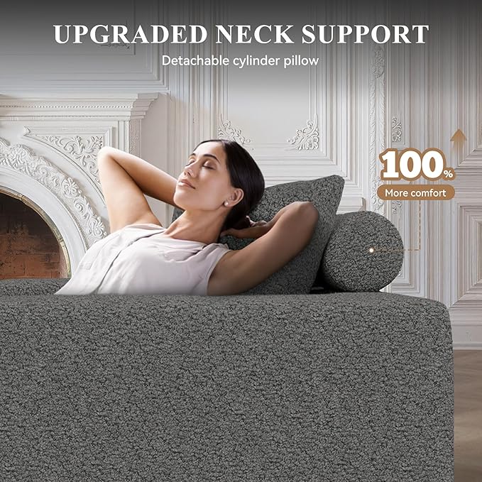 Modular Sectional Sofa with L-Shape Chaise,Cloud Sectional Modern Sleeper Couch with Deep Seat,Sponge Compression Sofas No Assembly Required(Gray-Corduroy Fabric) 1PCS-Ruum Studio Home