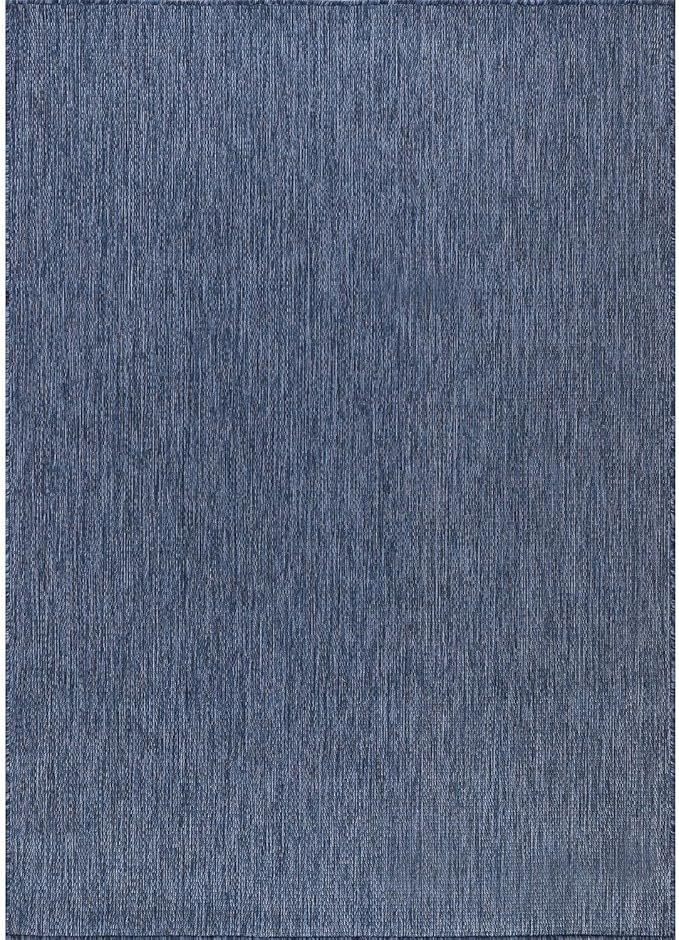 Washable Indoor Outdoor Rug 10x14 Weather Resistant Area Rugs Modern Solid for Porch Deck Balcony Backyard Patio Outside Carpet (10 X 14 Azure Blue)-Ruum Studio Home