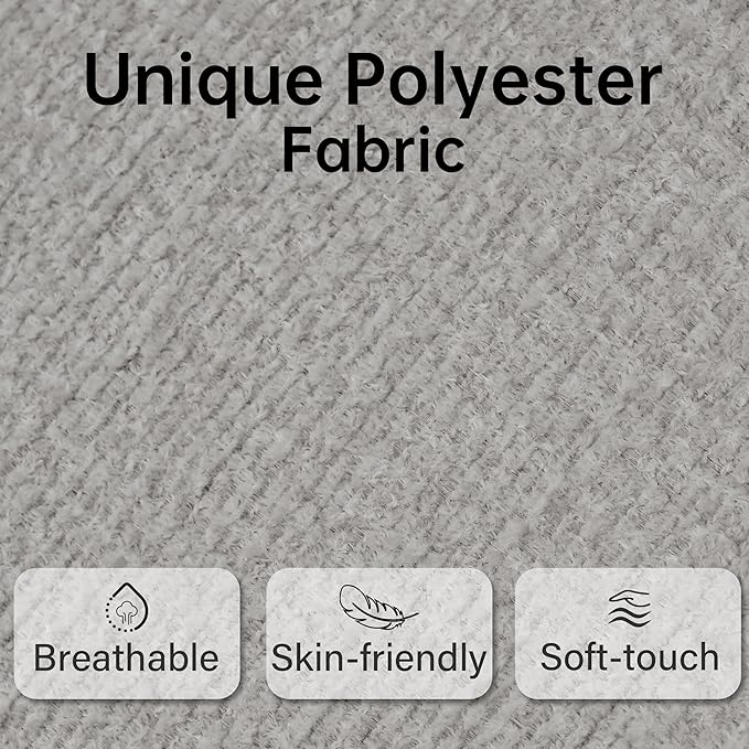 VKNOW Accent Chair Living Room Chair, Modern Upholstered Armchair with Solid Wood Legs, Comfy Barrel Arm Chairs for Living Room Bedroom, Light Grey-Ruum Studio Home