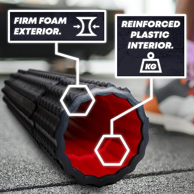 5-in-1 Long Foam Roller, 23" Long Back Roller for Physical Therapy with 5 Different Length Options, Muscle Trigger Points - Relieves Pain with Muscle Massage: Back, Shoulder, Foot, Legs, Arms, Neck-Ruum Studio Home