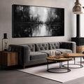 Abstract Painting Canvas Wall Art Living Room Black Wall Decor for Bedrom Home Office Decor Large Picture Frames for Wall 29 x 58 Inch-Ruum Studio Home