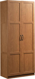 Sauder Select Storage Cabinet, Pantry Cabinet Kitchen Storage with Adjustable Shelves, Bathroom Storage Cabinet, in Highland Oak-Ruum Studio Home