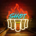 Shot Neon Sign, Bar Neon Signs for Wall Decor, Dimmable Acrylic Neon Lights for Home Bar Pub Club Bistro Man Cave Restaurant Party Decorations Gift-Ruum Studio Home