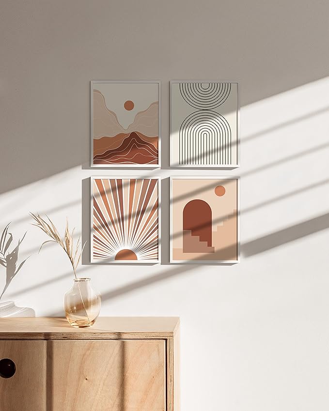 HAUS AND HUES Picture Frame Set of 4, White Picture Frames White Frames Picture Frames for Wall (White Aluminum Frames), 8x10 in-Ruum Studio Home