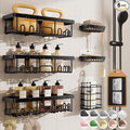 Veken Rustproof & Waterproof Shower Caddy 6-Pack, No Drilling Adhesive Shelves Rack with Soap Holder, Large Capacity Bathroom Organizers and Storage, Wall-Mounted Kitchen & Home Decor-Ruum Studio Home