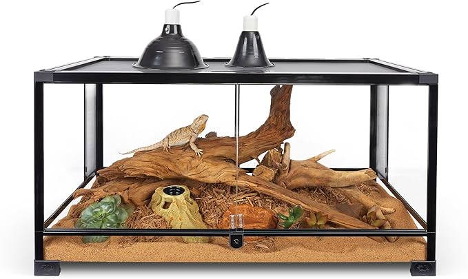 Zilla QuickBuild Reptile 40 Gallon Glass Terrarium Habitat with Swing Door For Geckos, Snakes, Lizards, Frogs, Turtles, and Tortoises, 36" x 18" x 18"-Ruum Studio Home