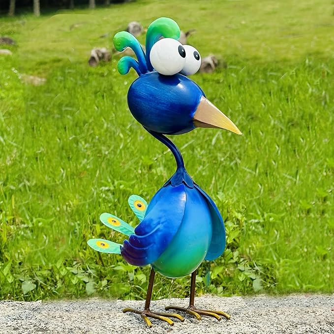 Kircust Peacock Decor Metal Yard Art Outdoor Statues Lawn Decorations Outside Garden Peacocks Decoration for Home-Ruum Studio Home