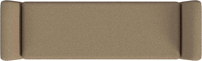 HomePop Modern Storage Bench with Wood Legs Home Décor|Bench with Storage for Living Room & Bedroom - Brown Boucle-Ruum Studio Home