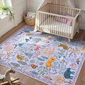 OJIA Animal Print Washable Rug 5x7 Area Rugs for Nursery, Soft Kids Bedroom Rug Ultra-Thin Non-Slip Modern Living Room Carpet, Stain Resistant Throw Carpet for Office Dining Room-Ruum Studio Home