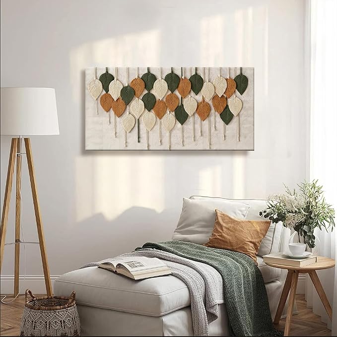 Tsomzxng Boho Wall Art Modern Wall Art Print Paintings Bohemian Feather Multicolor Canvas Wall Art Decor For Apartment Dorm Living Room Bedroom Nursery Backdrop Home Wall Decor 20"X 40"-Ruum Studio Home