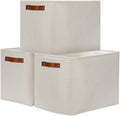DULLEMELO Large Storage Baskets, Fabric Storage Bins for Organizing Clothes, Large Storage Bins with Handles for Shelves Closet Organizers, Fabric Storage Baskets for Toy Organizers(Beige)-Ruum Studio Home
