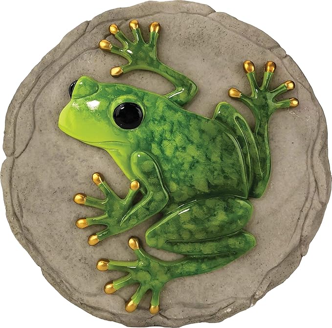Spoontiques -Garden Décor - Raised Frog Stepping Stone - Decorative Stone for Garden-Ruum Studio Home
