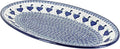Blue Rose Polish Pottery Barnyard Rooster Oval Platter-Ruum Studio Home