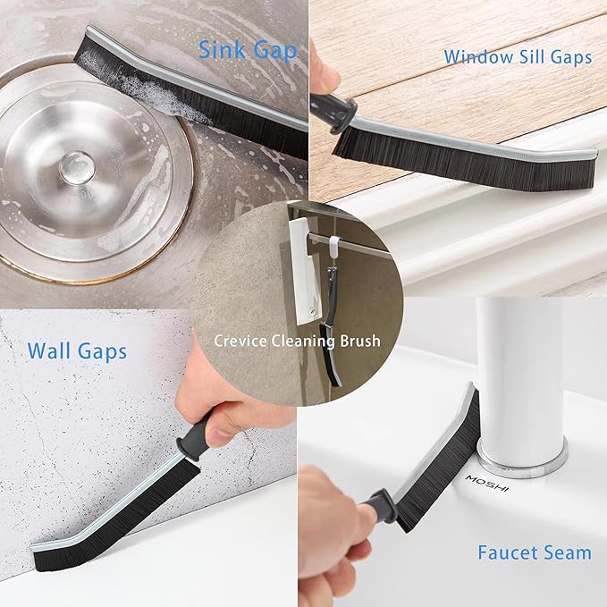 3Pcs Crevice Cleaning Brush Tool, Grout Brush Cleaning Supplies, Home Essentials, Bathroom Cleaning Brush Multifunctional Gap Scrub Hard Bristle Crevice Cleaning Brushes for Household Use-Ruum Studio Home