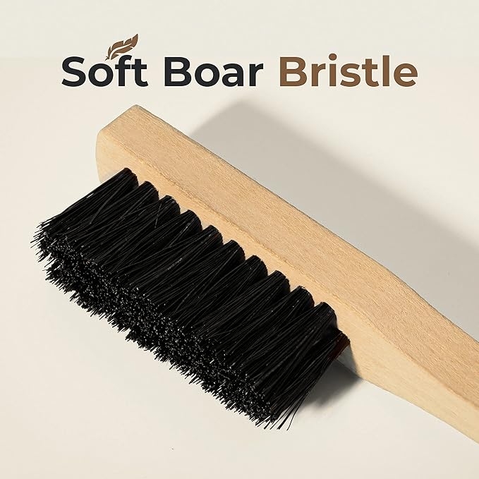 Premium Stain Removal Brush - Small Wood Stain Remover for Scrubbing Stains from Furniture, Fabric, Leather - Soft Bristle Cleaning Brush - Easy Grip Handle - Portable Clothing Stain Remover Brush-Ruum Studio Home