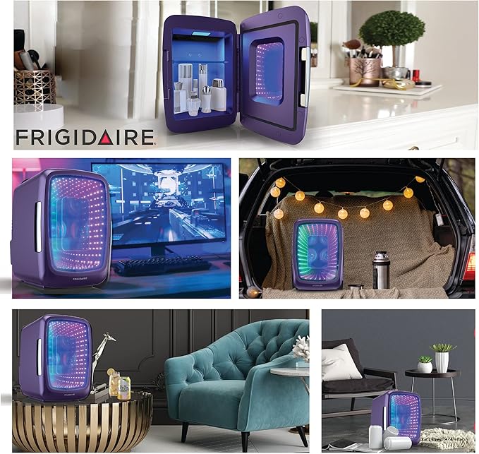 Frigidaire EFMIS179 Gaming Light Up Mini Beverage Refrigerator, Purplehaze-Ruum Studio Home