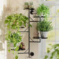 Rotating Wall Plant Shelves Versatile Window Plant Shelf for Indoor Plants Bathroom Living Room Use Wall Planter with Durable Metal Material 5 Pots-Ruum Studio Home
