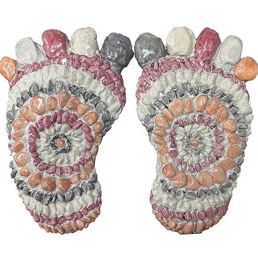 Garden Stepping Stones - Decorative Garden Stones for Patio, Deck, Garden or Sidewalk Faux Cobblestone Stepping Stones (Set of 2#A-Ruum Studio Home