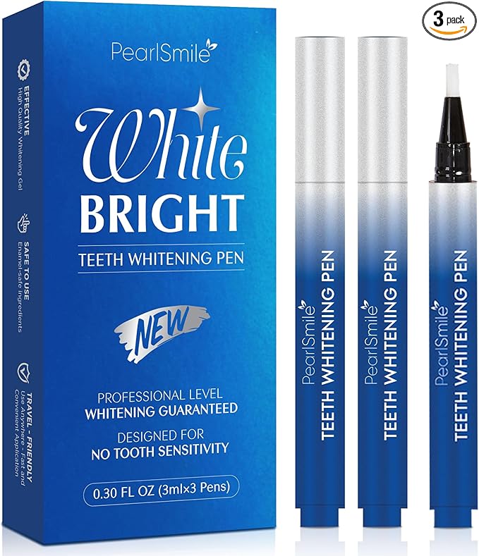 Teeth Whitening Gel – Set of 3 – Gentle, Pain-Free Formula for Sensitive Teeth – Easy, Mess-Free Application – Travel-Friendly & Enamel-Safe for a Brighter Smile-Ruum Studio Home